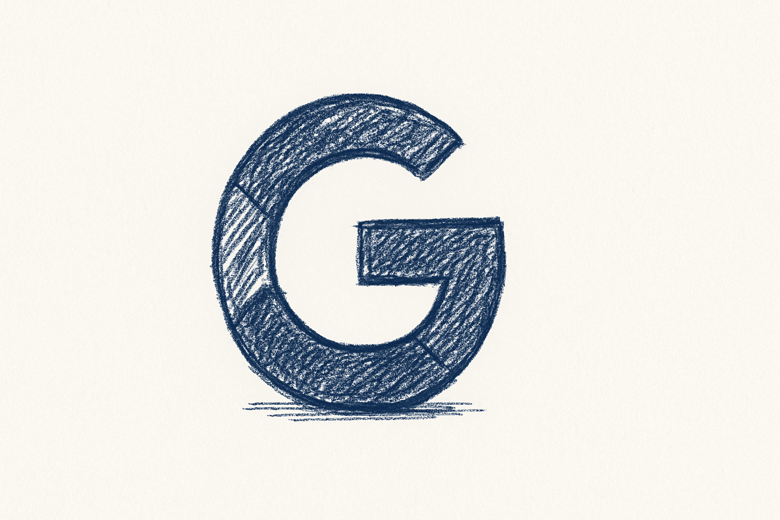 Google AI overviews 2026 — minimalist sketch illustration