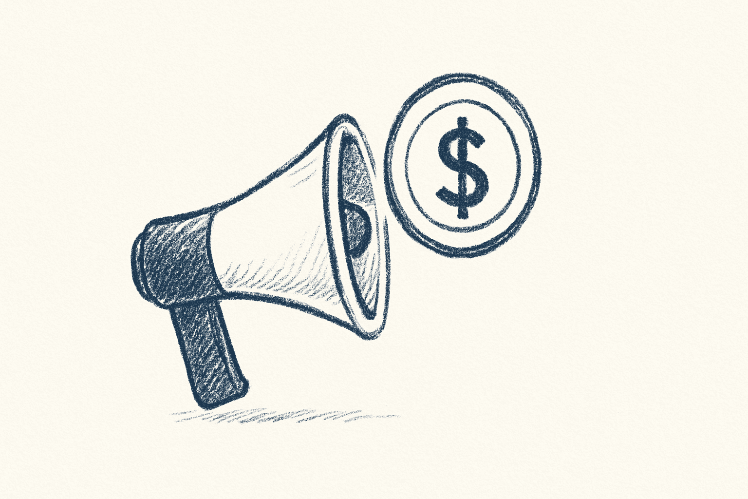 influencer marketing ROI - minimalist sketch illustration
