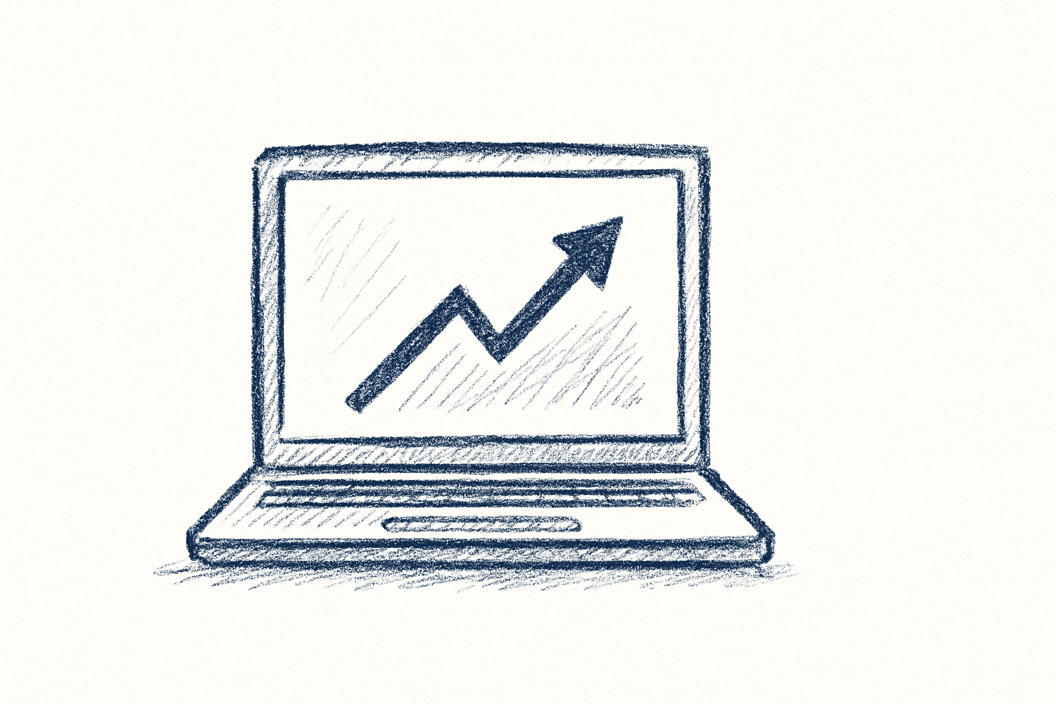 B2B SaaS marketing trends 2026 — minimalist sketch illustration