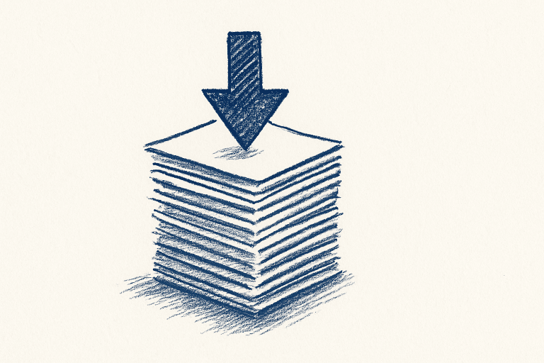 content marketing strategy — minimalist sketch illustration